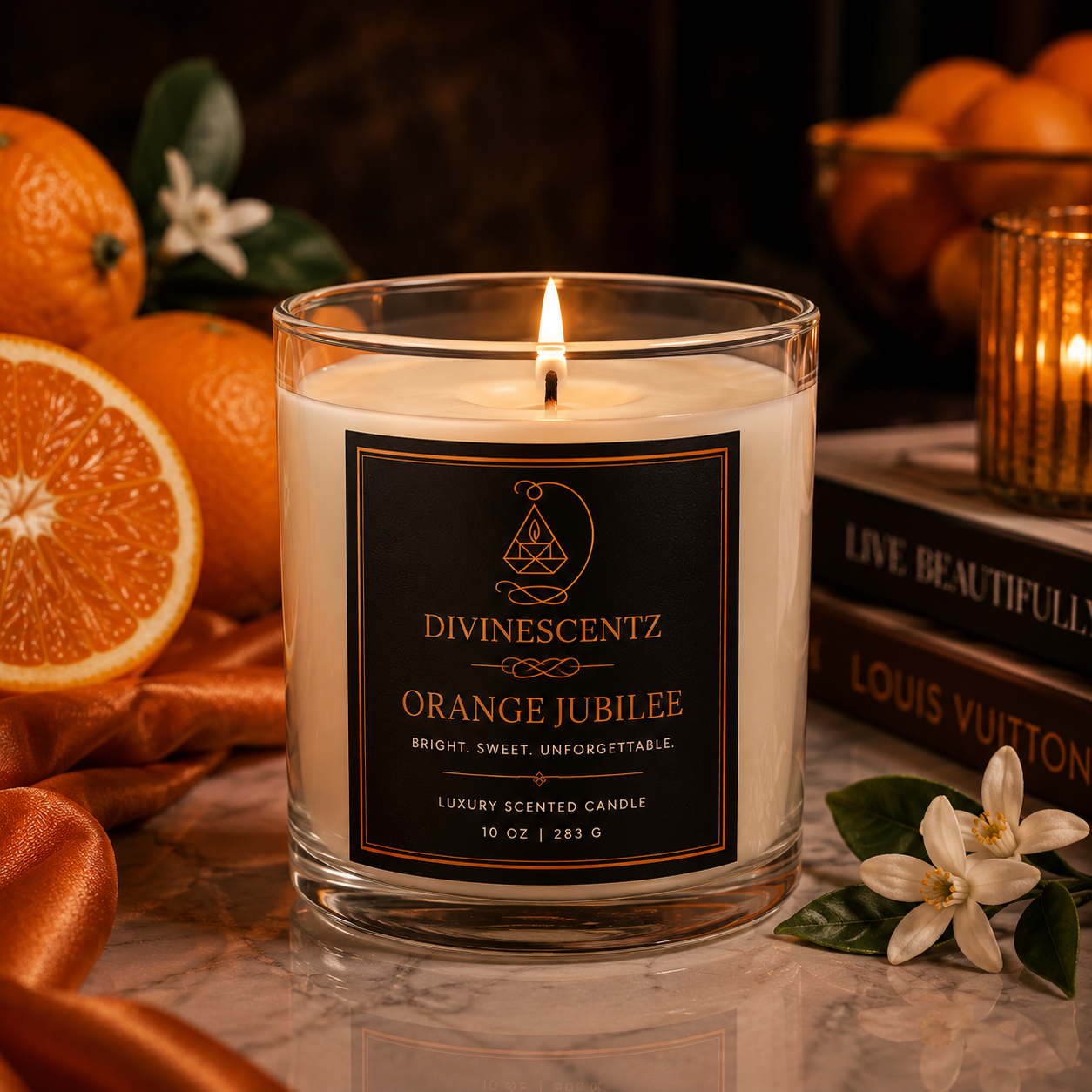 Orange Jubilee Citrus Glass Candle