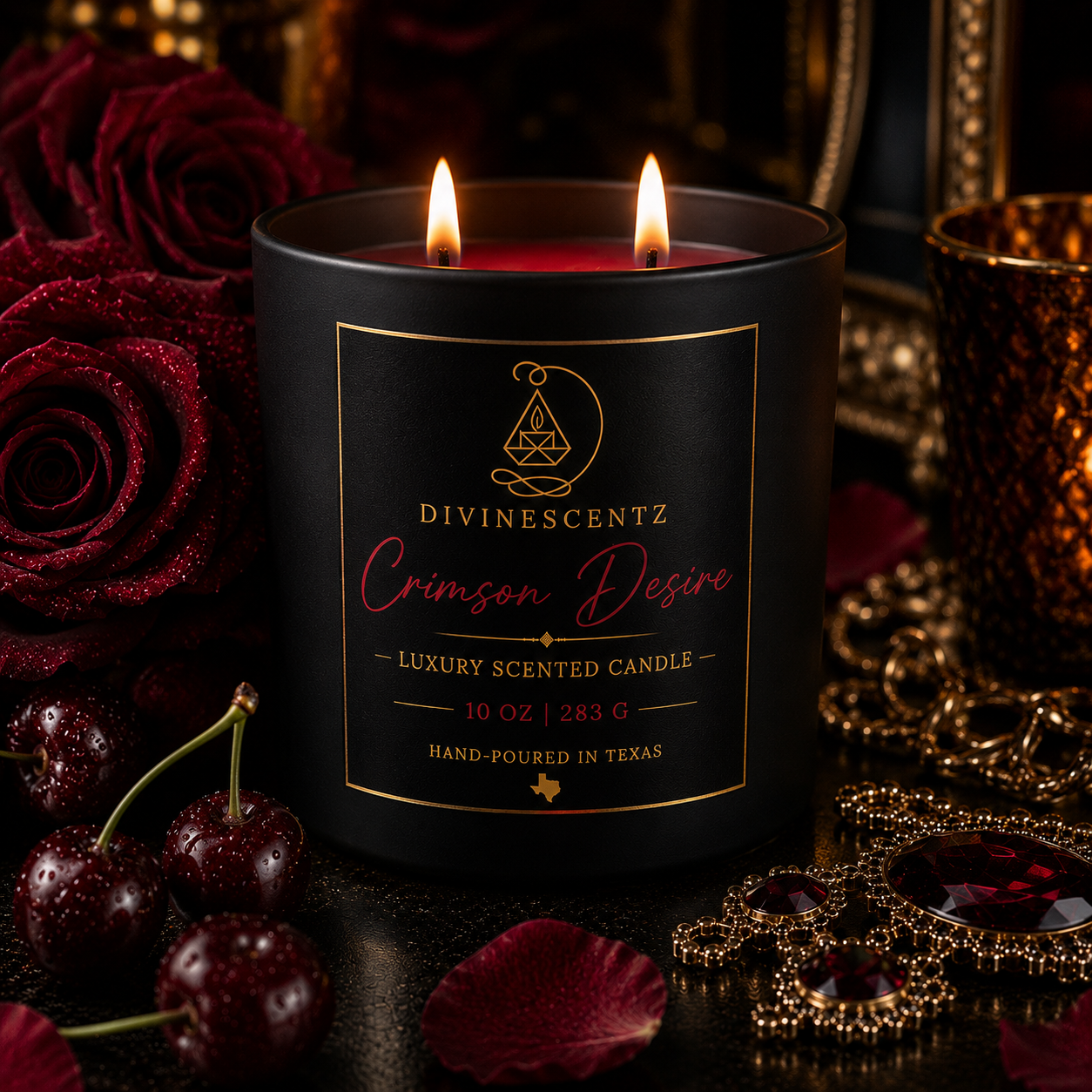 Crimson Desire Luxury Scented Candle